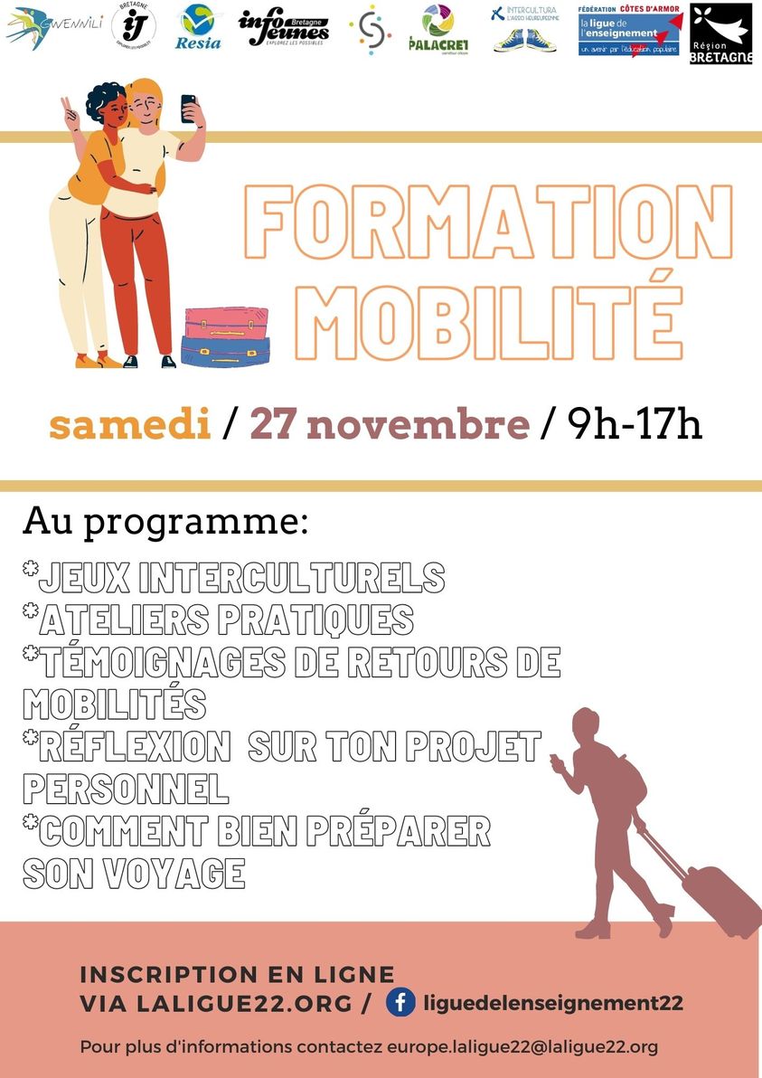 Formation préparation au départ organisée par la ligue de l'enseignement des Côtes d'Armor et le BIJ de Lorient le 27 novembre à Lorient