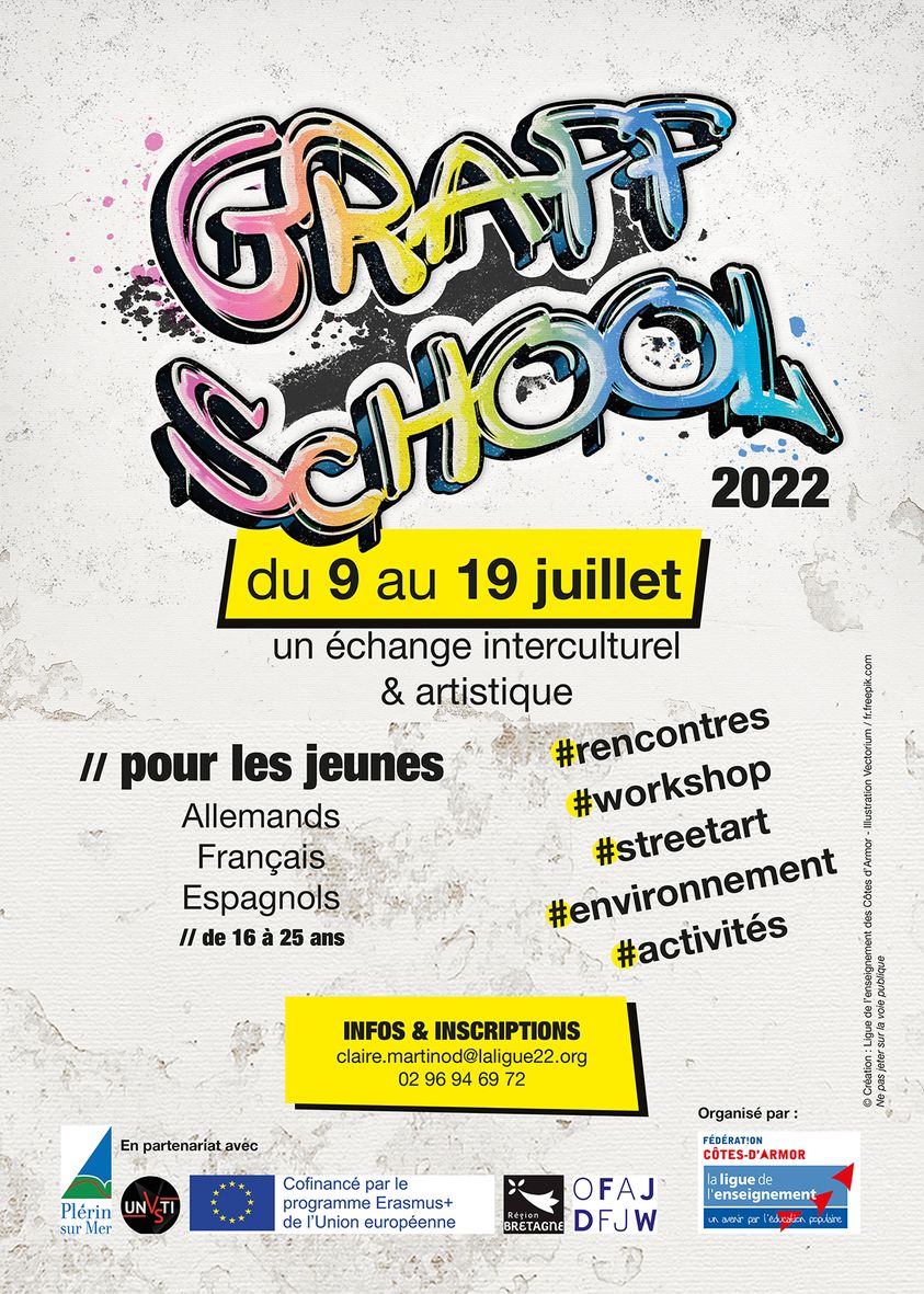 Rock School : échange de jeunes Erasmus +franco-allemand-espagnol du 9 au 19 juillet à Saint Brieuc