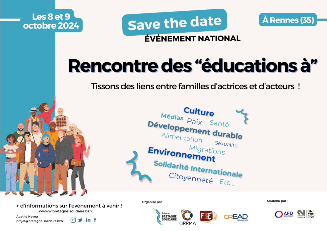 RBS : save the date Évènement national – Rencontre des “éducations à” les 7 et 8 octobre 2024