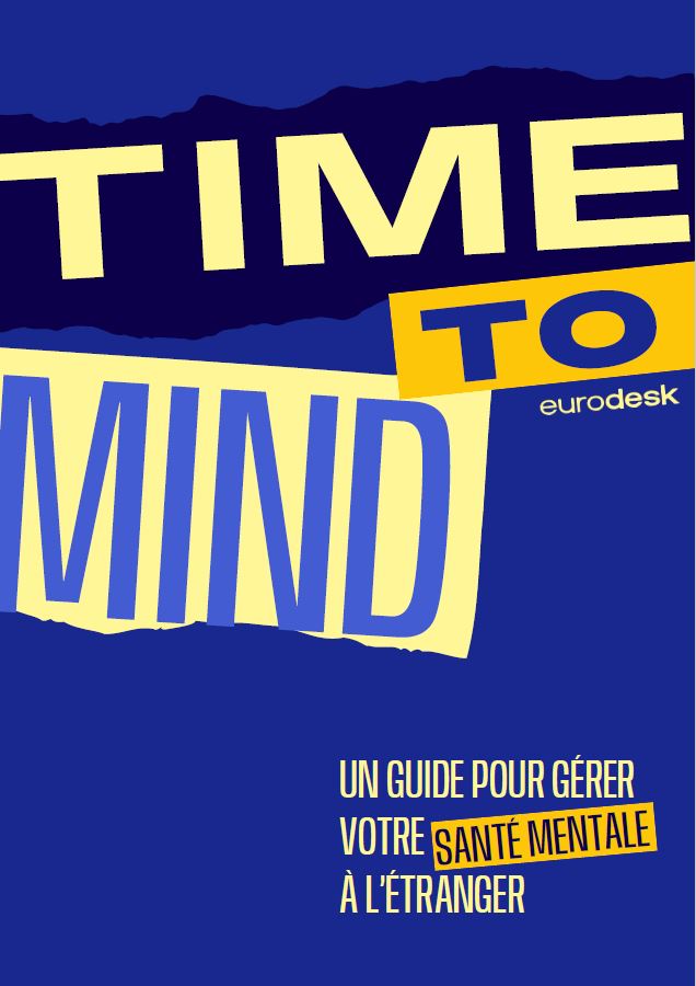 visuel du guide Eurodesk time to mind – santé mentale à l’étranger