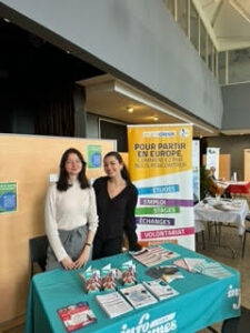 Tenue d'un stand sur un forum, infojeunes Lorient